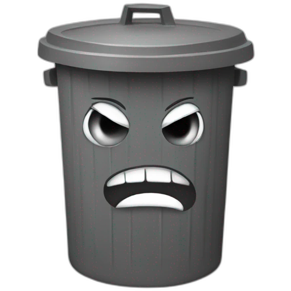 angry trashcan emoji