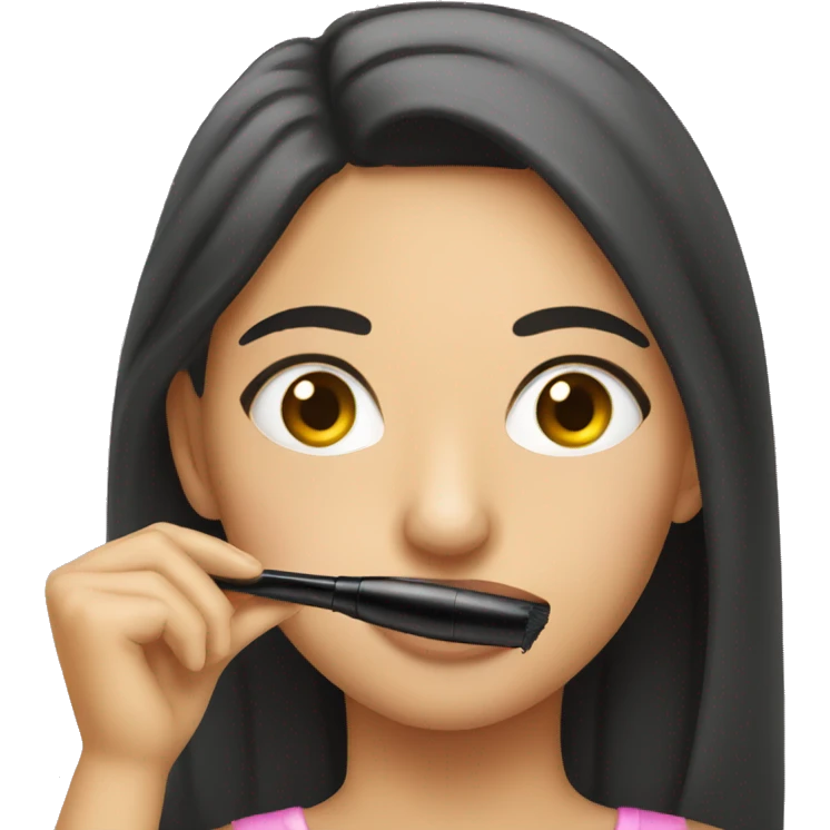 girl putting on mascara  emoji
