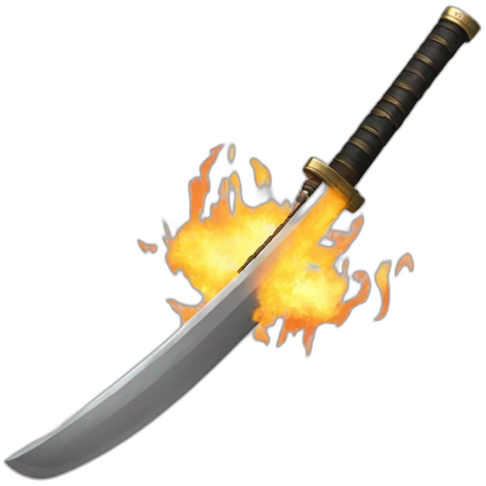 katana en feu emoji