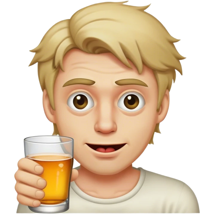 dark blonde drunk crazy guy emoji