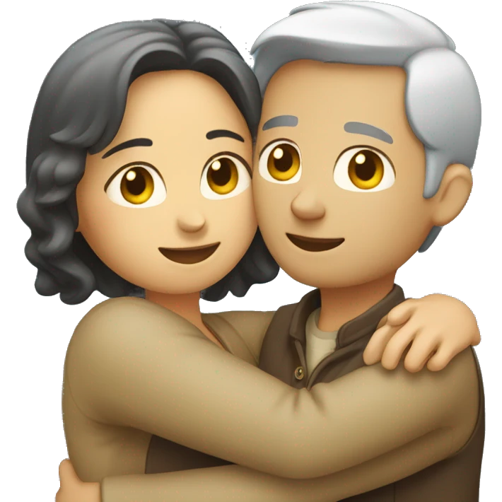 Couple hugging emoji