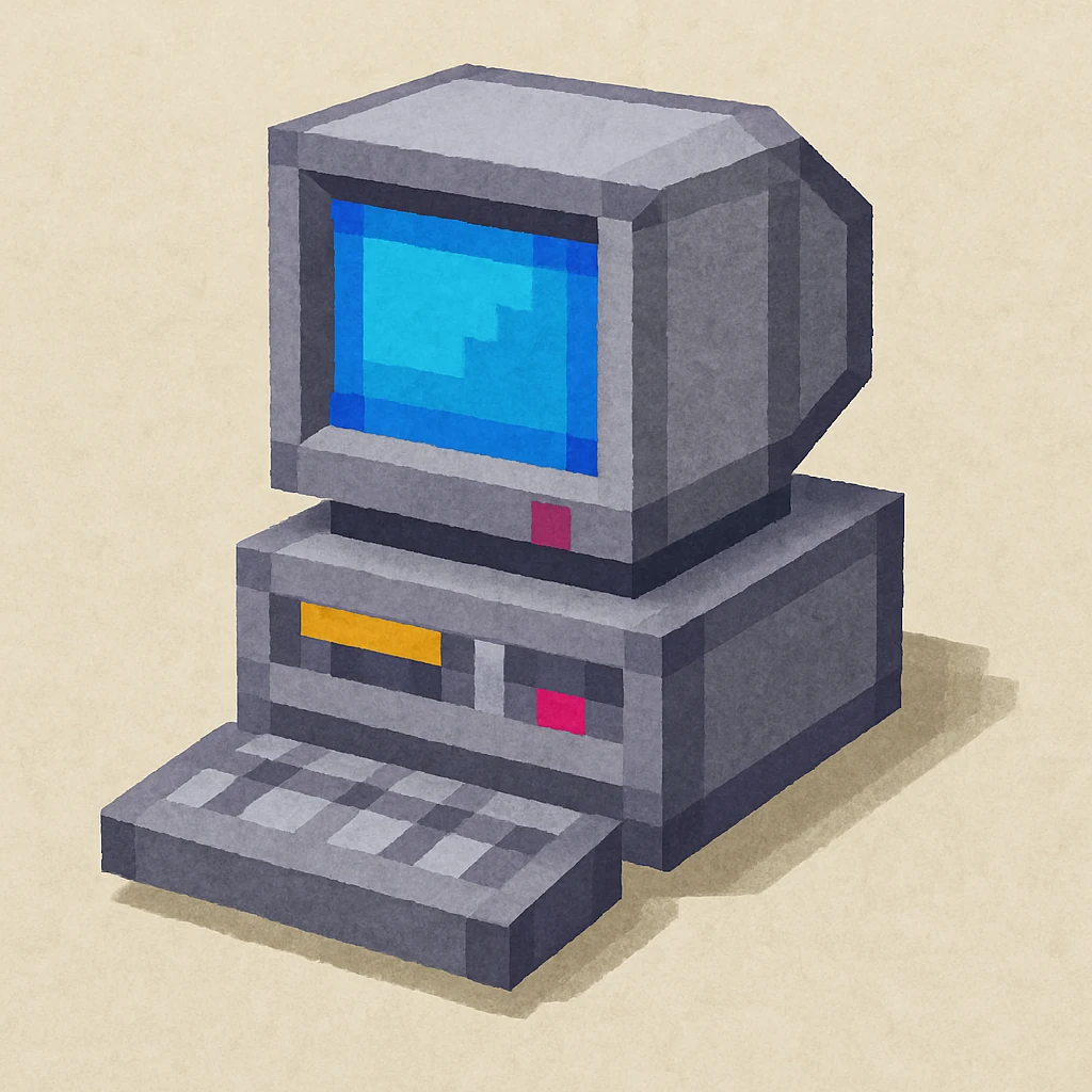 minimalist 3D desktop computer icon, smooth rounded shapes, soft matte look, light blue and deep blue colors from AlefStudio website and banner, subtle shadows, gentle 3D effect, no sharp edges, no complex details, white or faint light blue gradient background, modern, friendly, abstract volumetric style, 1:1 aspect ratio emoji