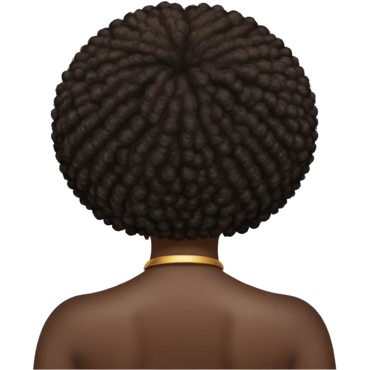Back of the african girls head emoji