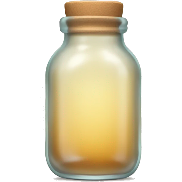 glass bottle with light colored tea emoji