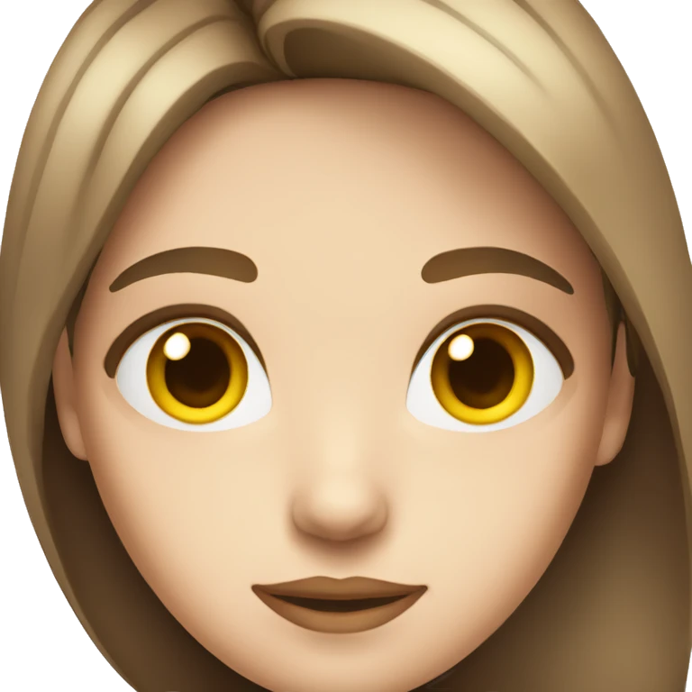 a white 13 year old with a brown with yellow highlight middle part emoji