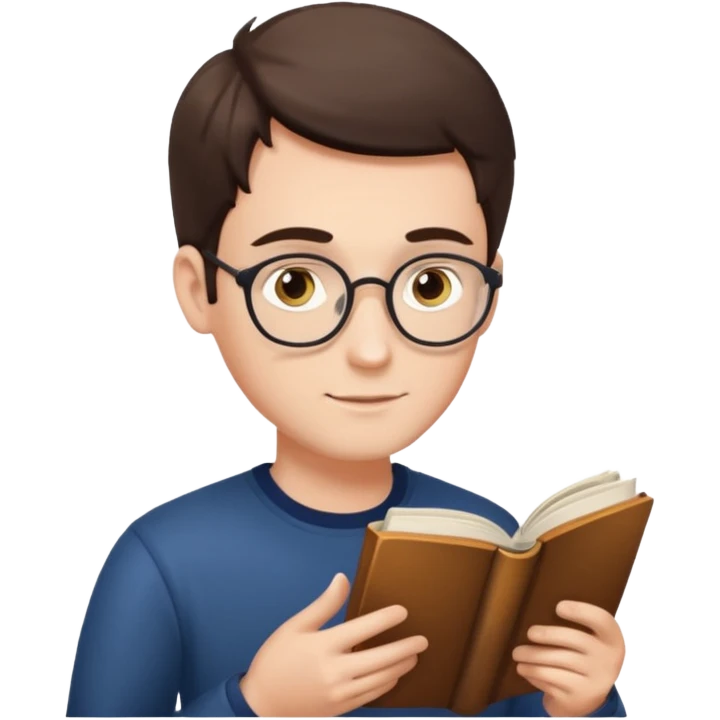 man reading books emoji