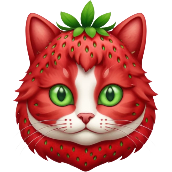 Strawberry cat emoji
