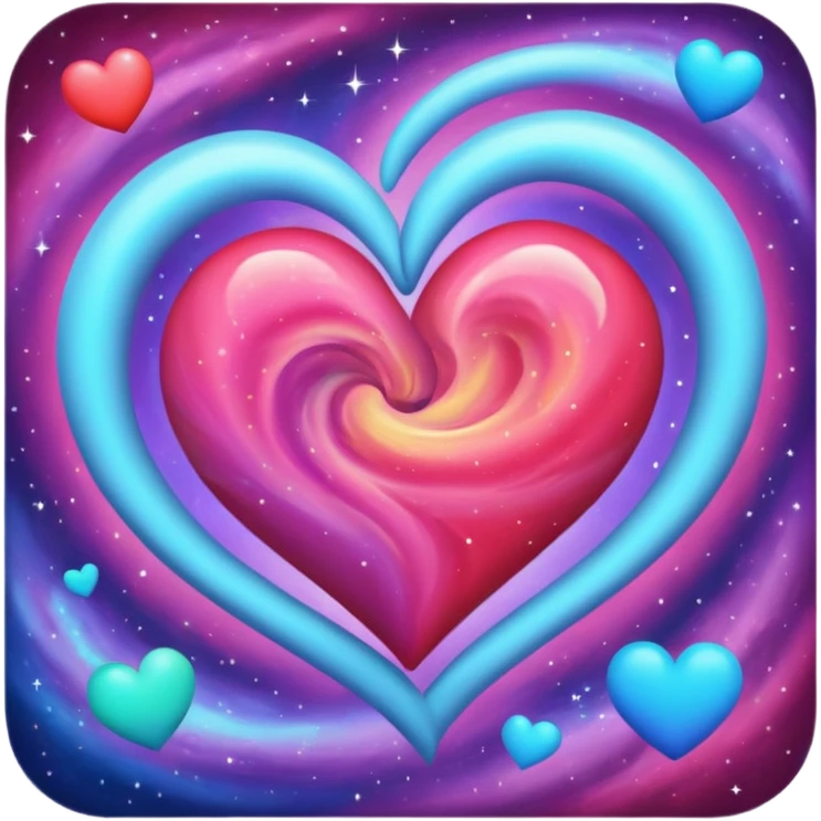 Heart with galaxies  emoji