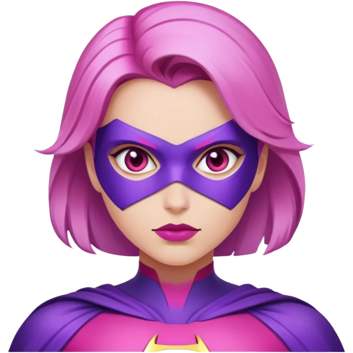 pink violet woman superhero power emoji