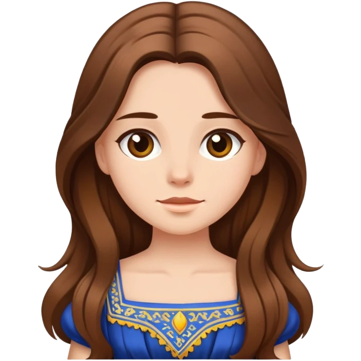 Fille cheveux brun long qui ma ge d ela jurratta emoji