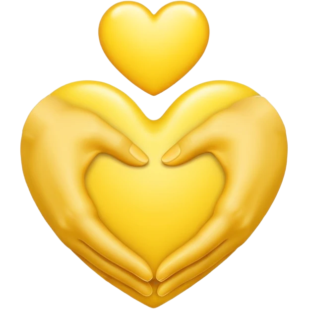 hand shake + yellow small Heart emoji