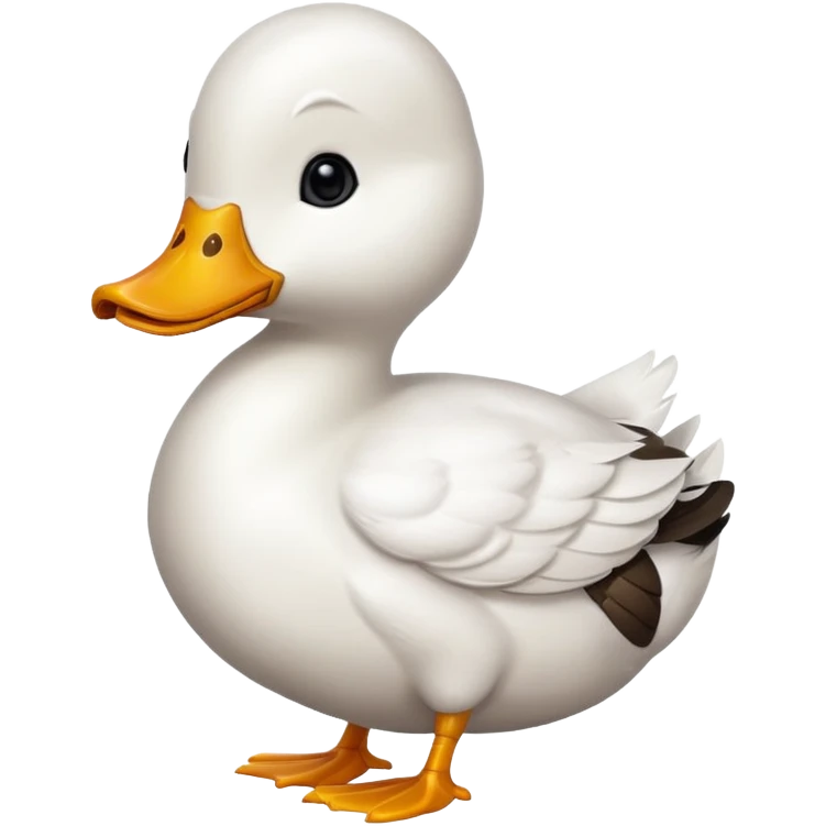 white call duck with yellow beek cute emoji