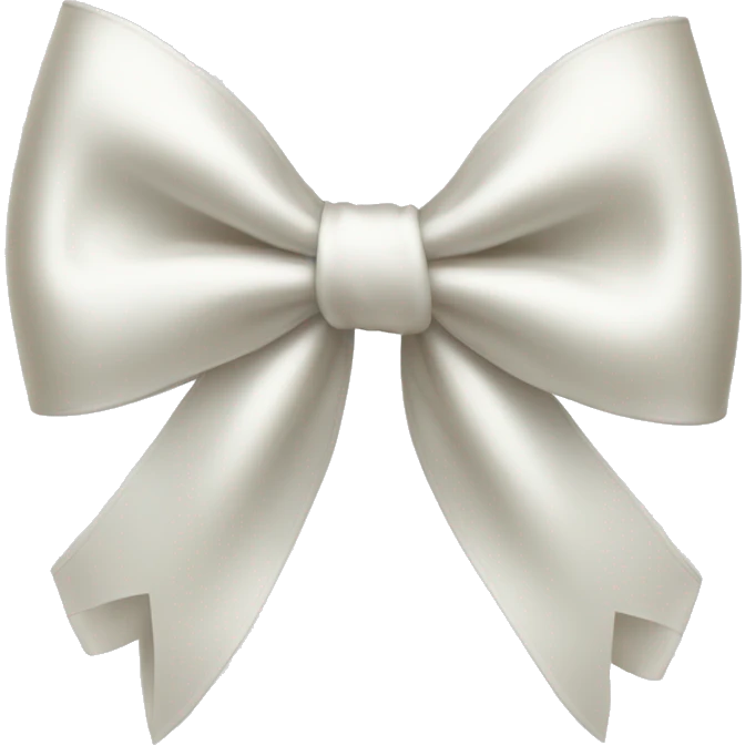 White silk bow emoji