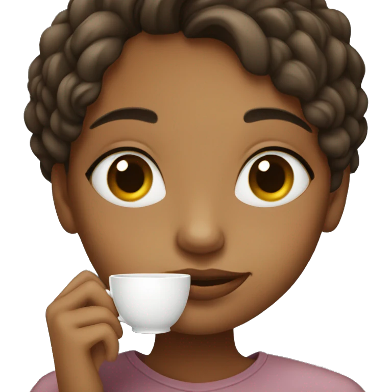 girl with tea emoji