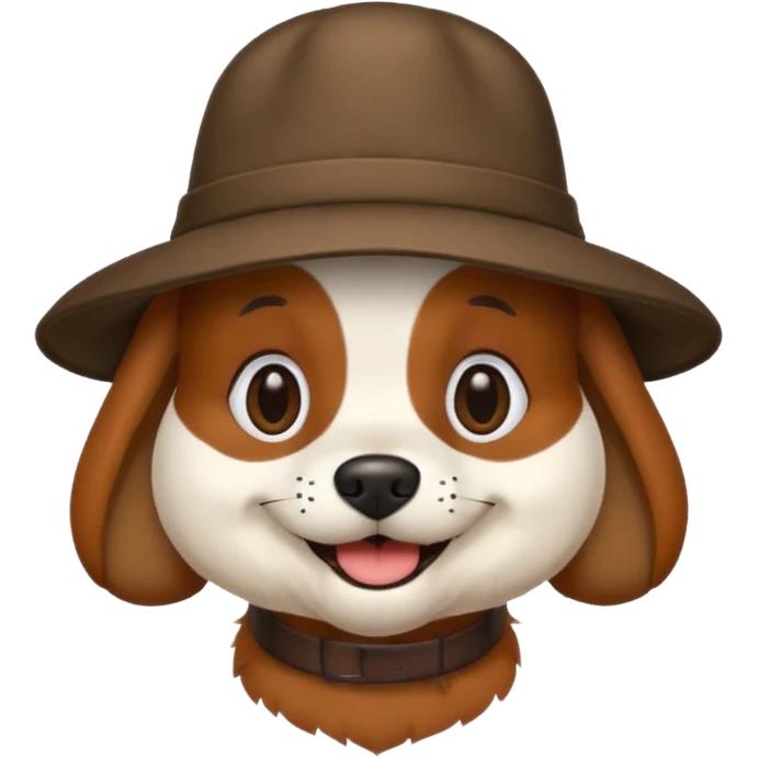 Dog wearing a hat emoji