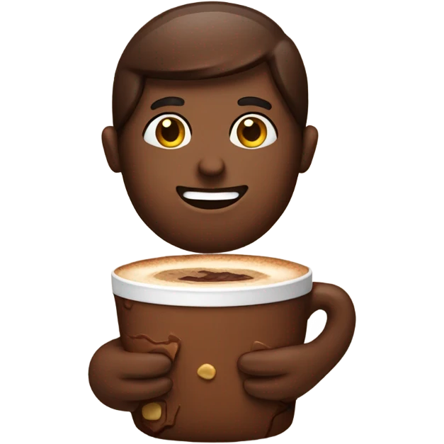 Brownie con un café  emoji