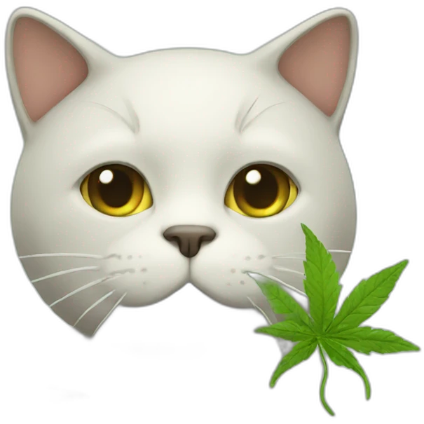 Weed cat emoji