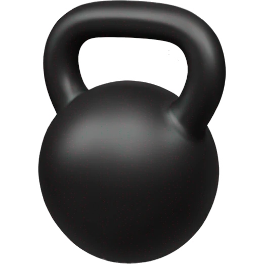 a black kettlebel emoji