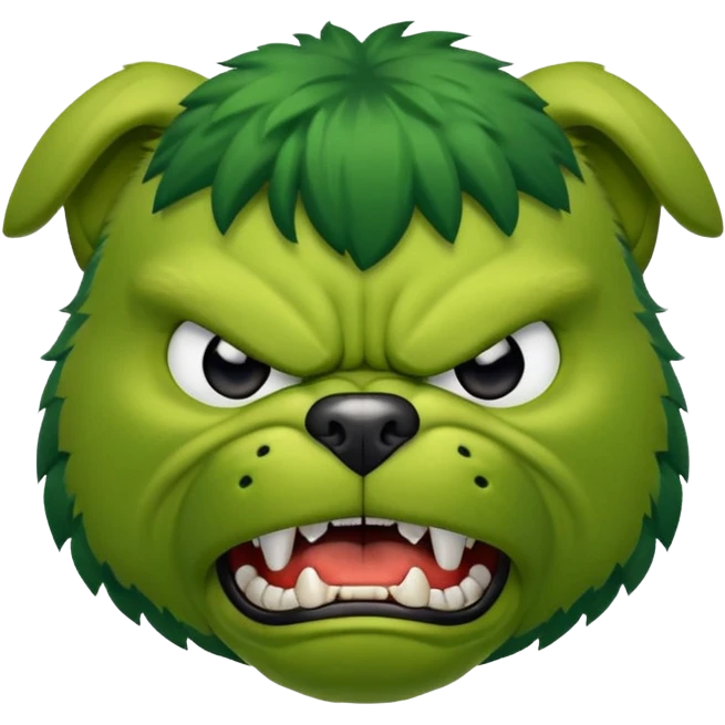 Hulk dog emoji