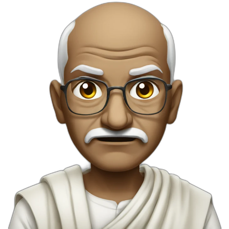 Angry gandhi emoji