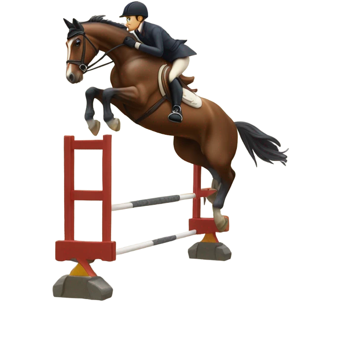 horse jumping with à rider emoji