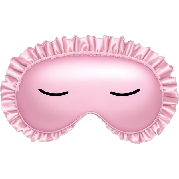 Light pink Frilly satin sleep mask  emoji