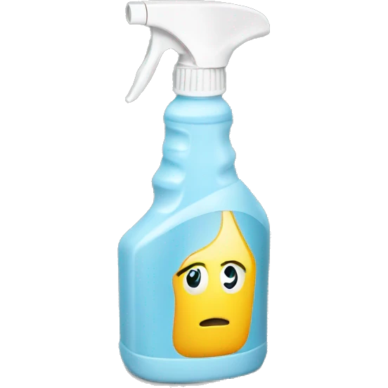 spray bottle disinfectant  emoji