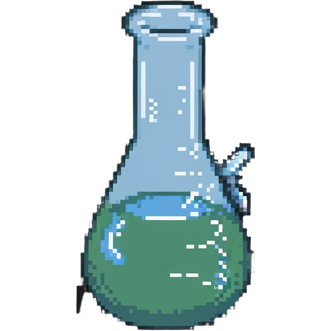 erlenmeyer flask with bubbling chemicals emoji