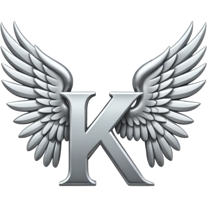Add letter "K" between two wings emoji