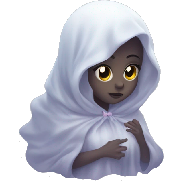 cute little girly aesthetic ghost emoji