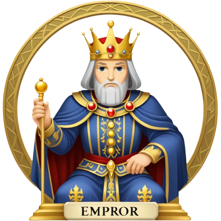 The emperor tarot card emoji