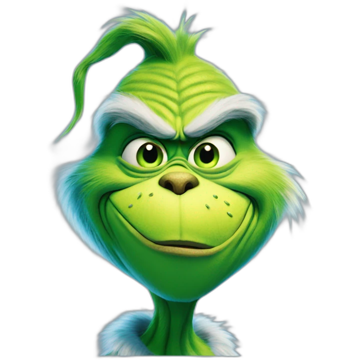 The grinch blue emoji