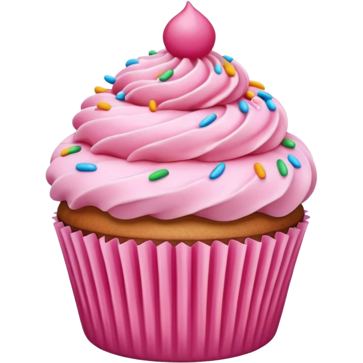 Cupcake with pink icing emoji