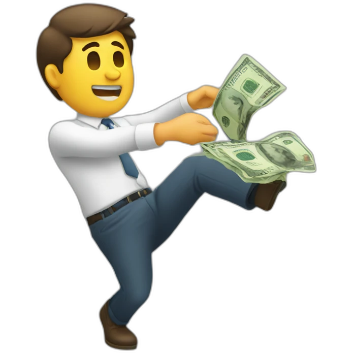Man throwing money emoji
