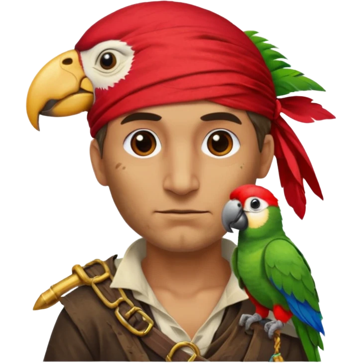 pirate and parrot emoji