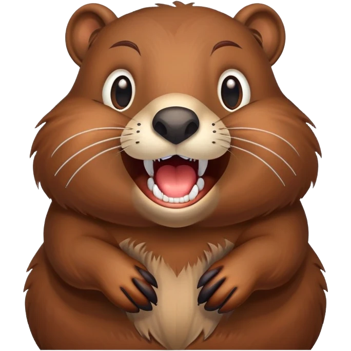 cute beaver with large teeth emoji