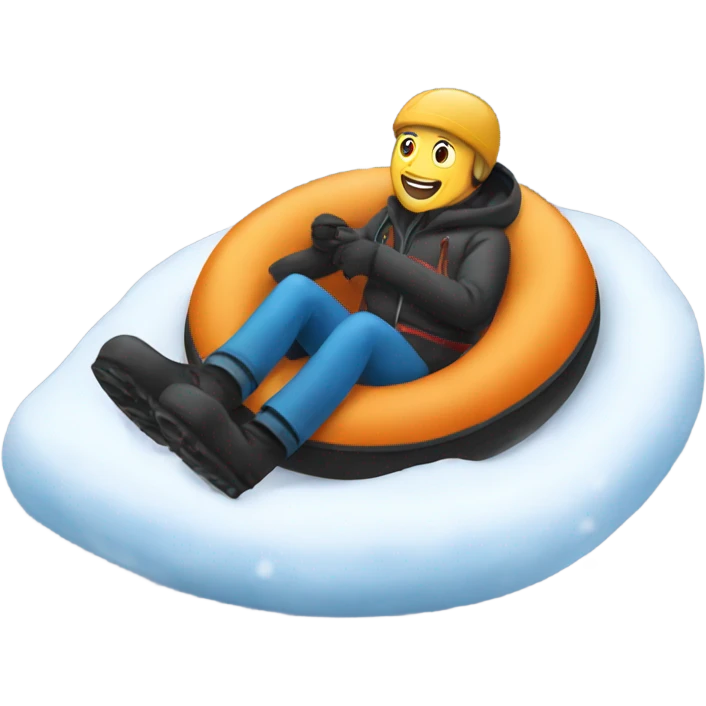 snow tubing emoji