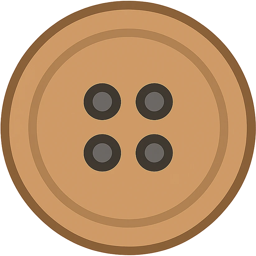 A button, zipper, or spool of thread, professional yet approachable style emoji