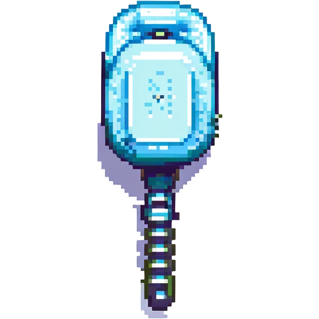 microphone icon, pixel art style, retro and blocky emoji