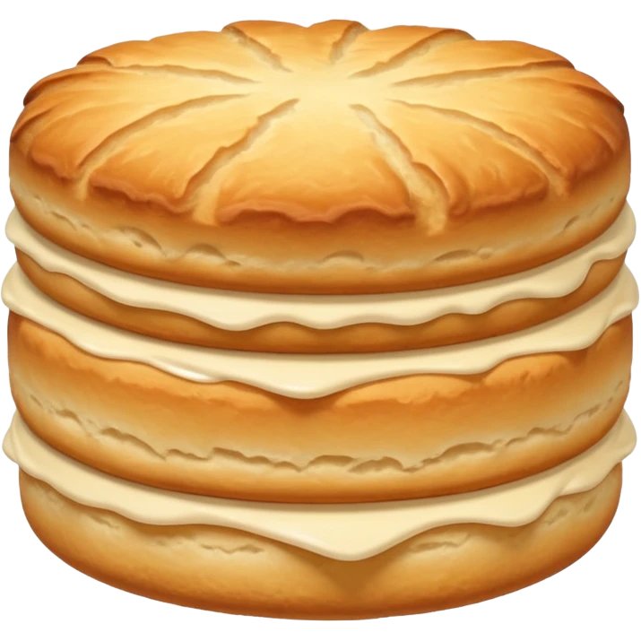 plain fluffy buttermilk biscuit, golden top emoji