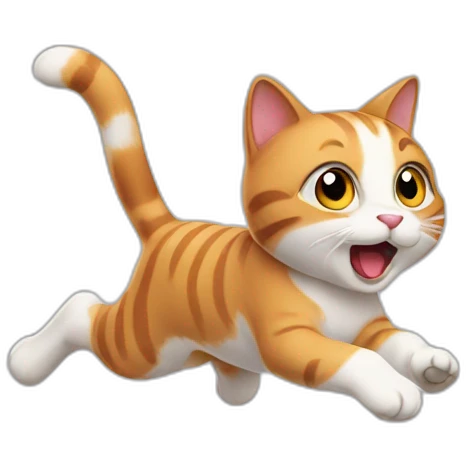 cat running emoji