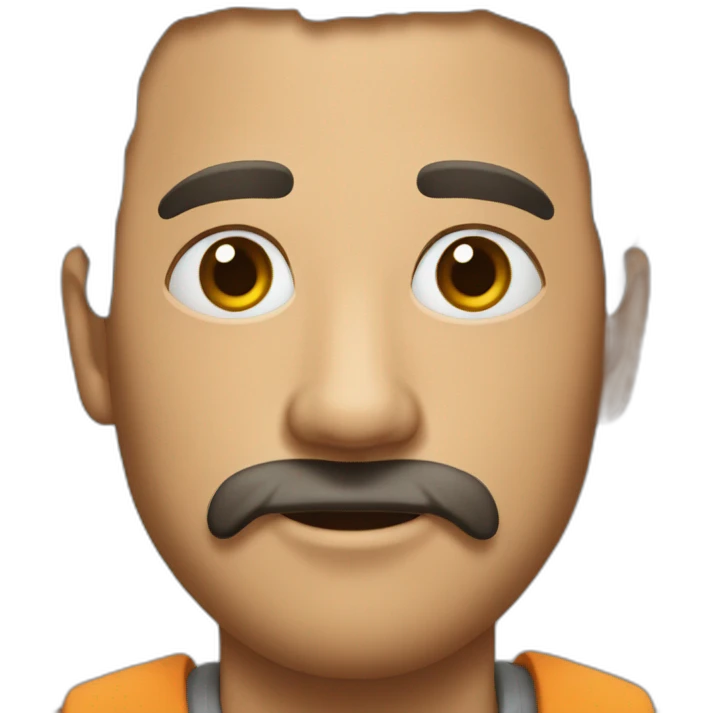 Man shawing his mostash emoji