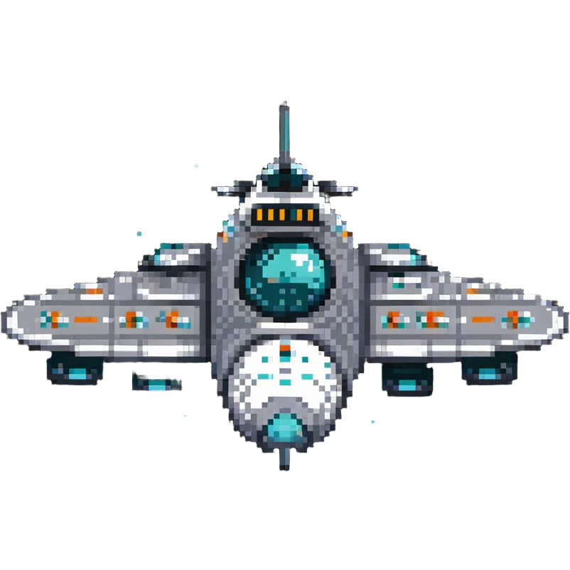Retro-futuristic space cruiser with round portholes and fins emoji