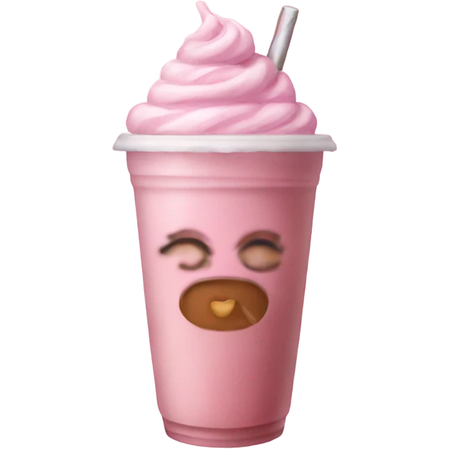 Pink iced latte  emoji