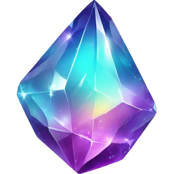 Shiny sparkly colorful crystal gem shard emoji