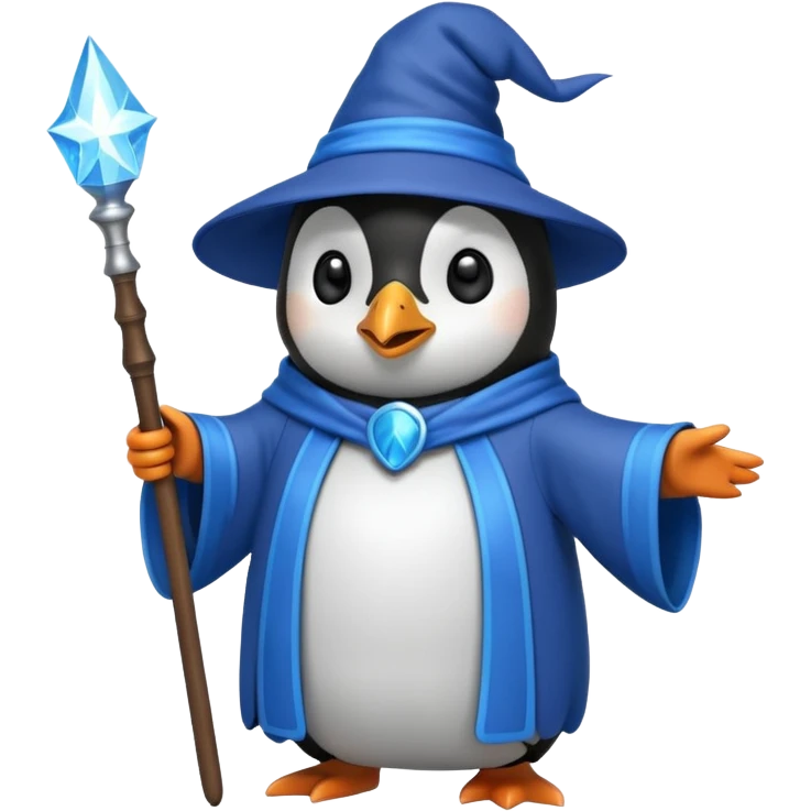 Penguin Wizard emoji