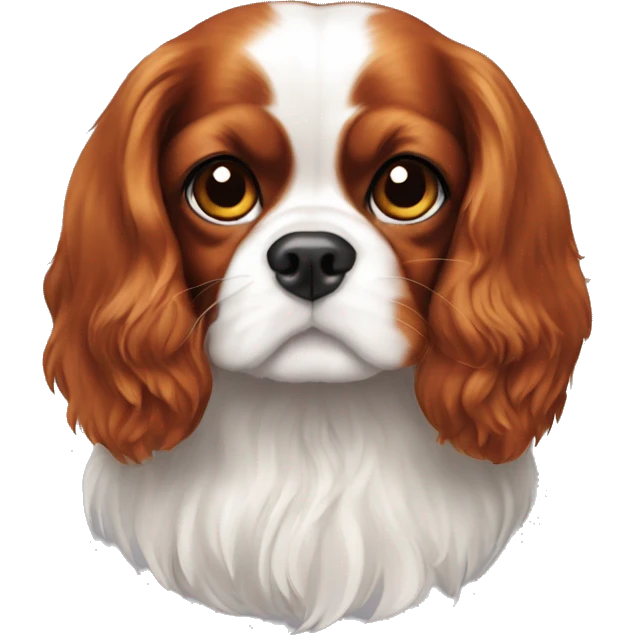 cavalier King Charles no white fur emoji