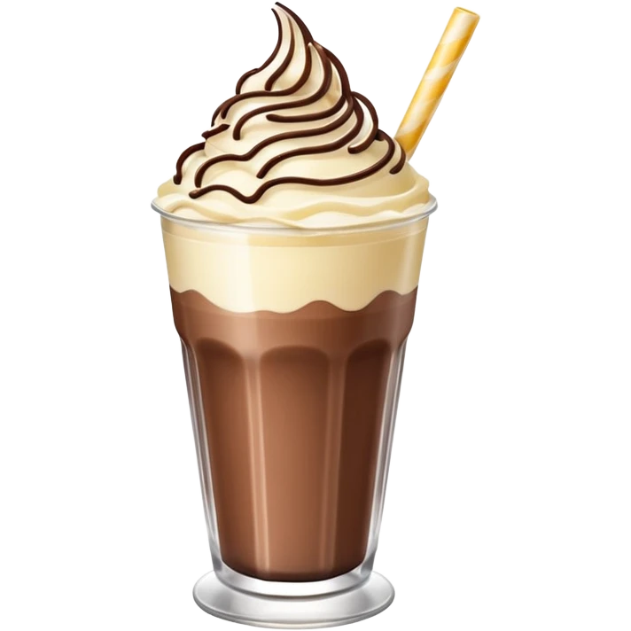 Choco milkshake with vanila ice cream emoji