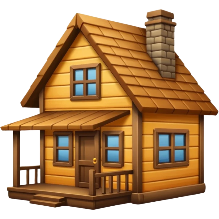 wood house emoji