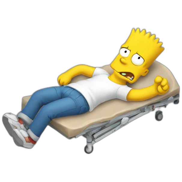 bart simpson broken leg emoji